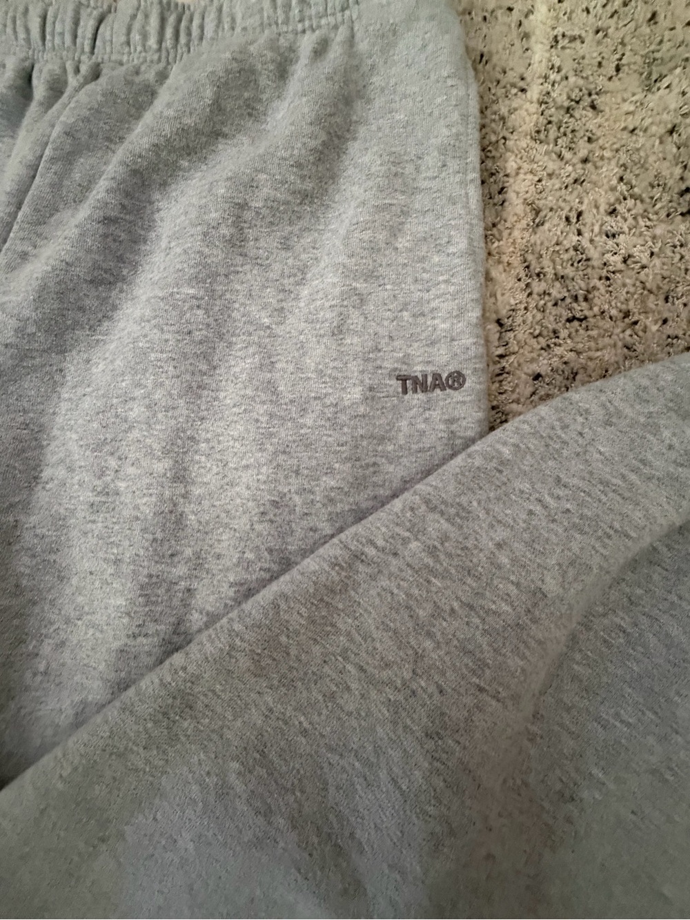 TNA Light Gray Track Joggers – Cozy Elastic Waist Sweatpants - Picture 2 of 2
